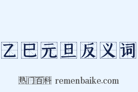 乙巳元旦反义词是什么意思的图片